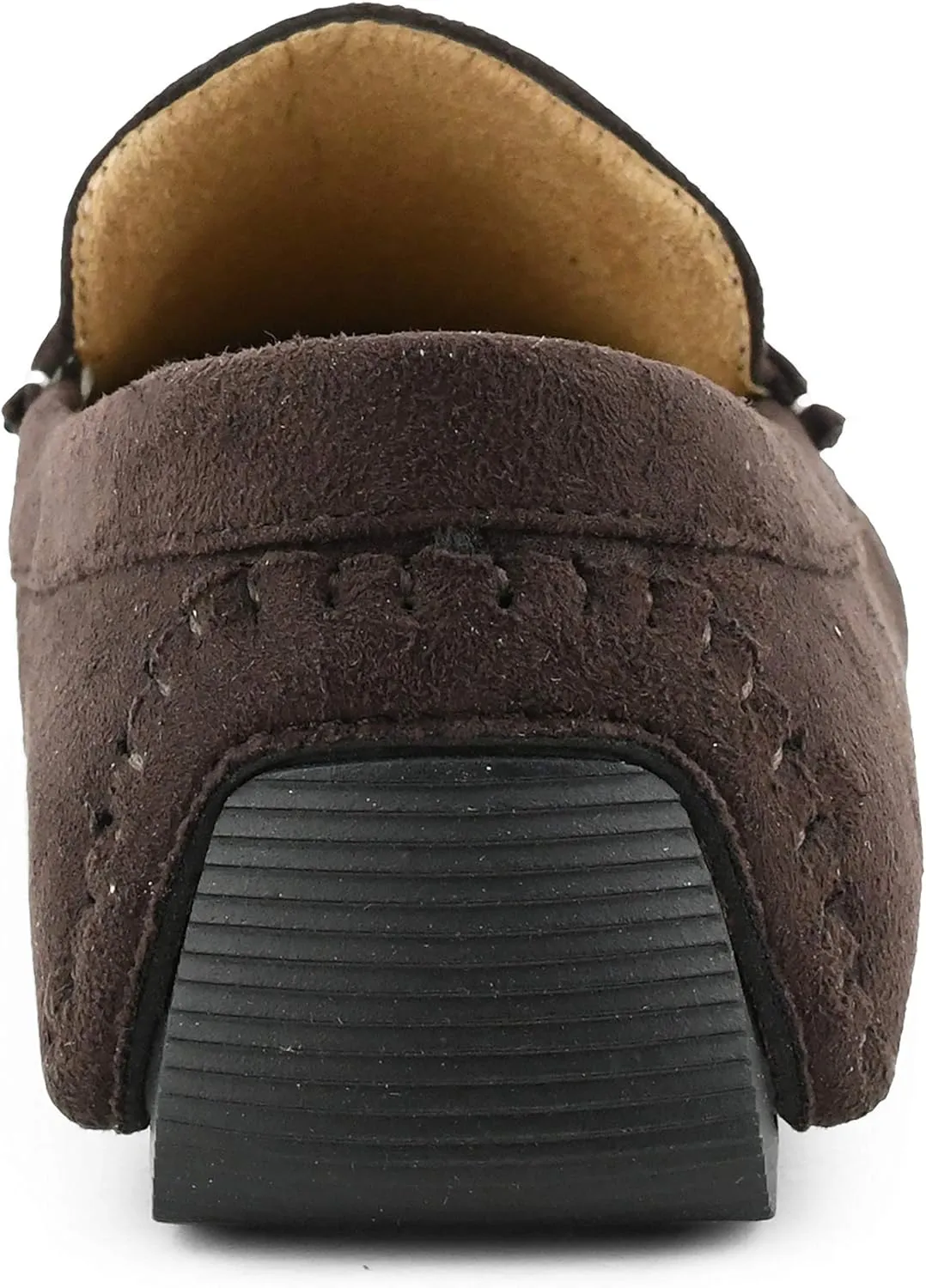 Amali Walken Men's Casual Slip-On Loafers, Driving Moccasin Shoes for Men with Silver Buckle, Available in Plush Microfiber and PU Leather