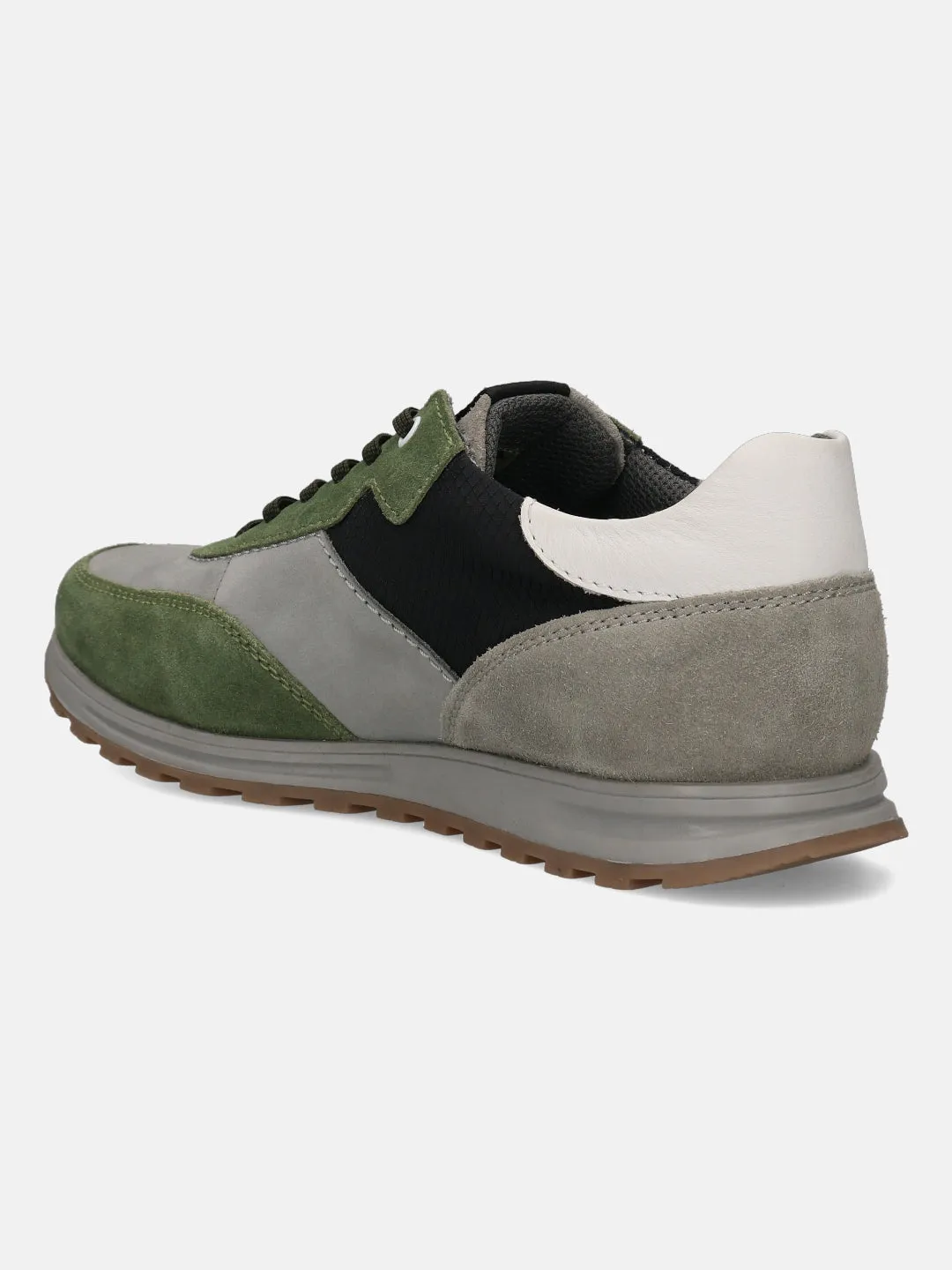 bugatti Green & Grey Suede Sneakers