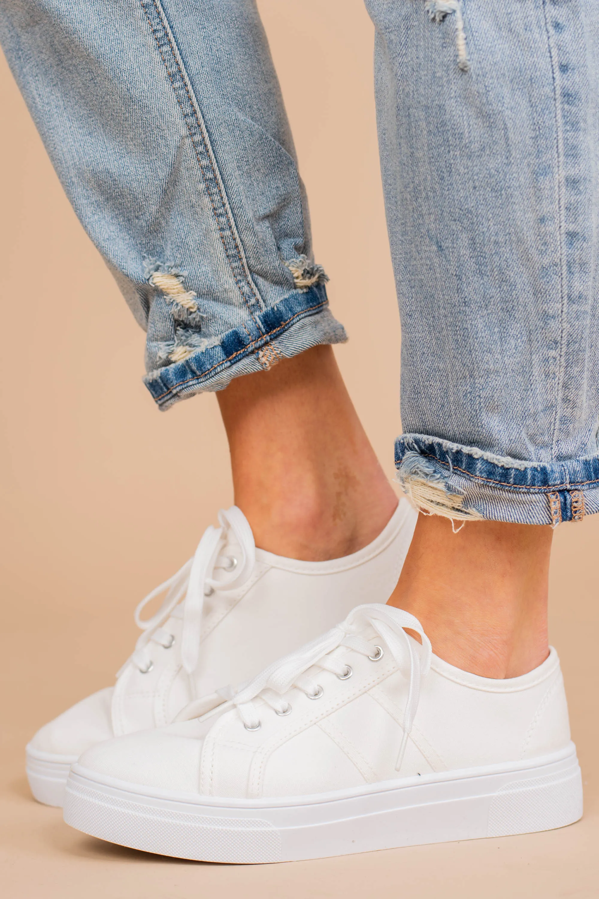 Easy Street White Platform Sneakers