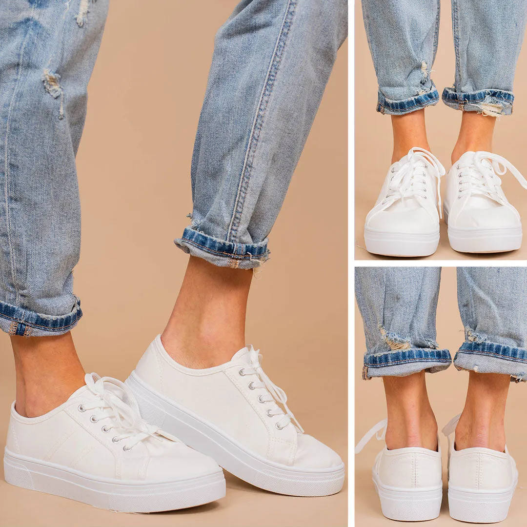 Easy Street White Platform Sneakers