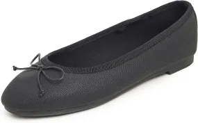 FEVERSOLE Women's Bow Tie Fashion Dress Slip On Shoes Round Toe Ballet Flat
