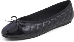 FEVERSOLE Women's Bow Tie Fashion Dress Slip On Shoes Round Toe Ballet Flat