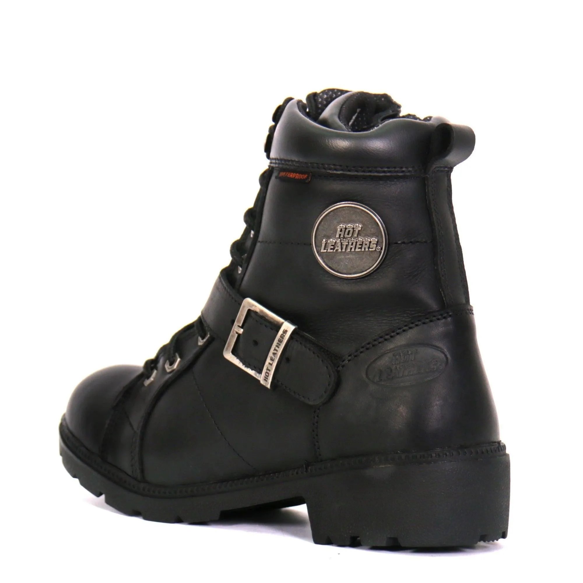 Hot Leathers Women's 6" Full Lace Front Boots With Buckle