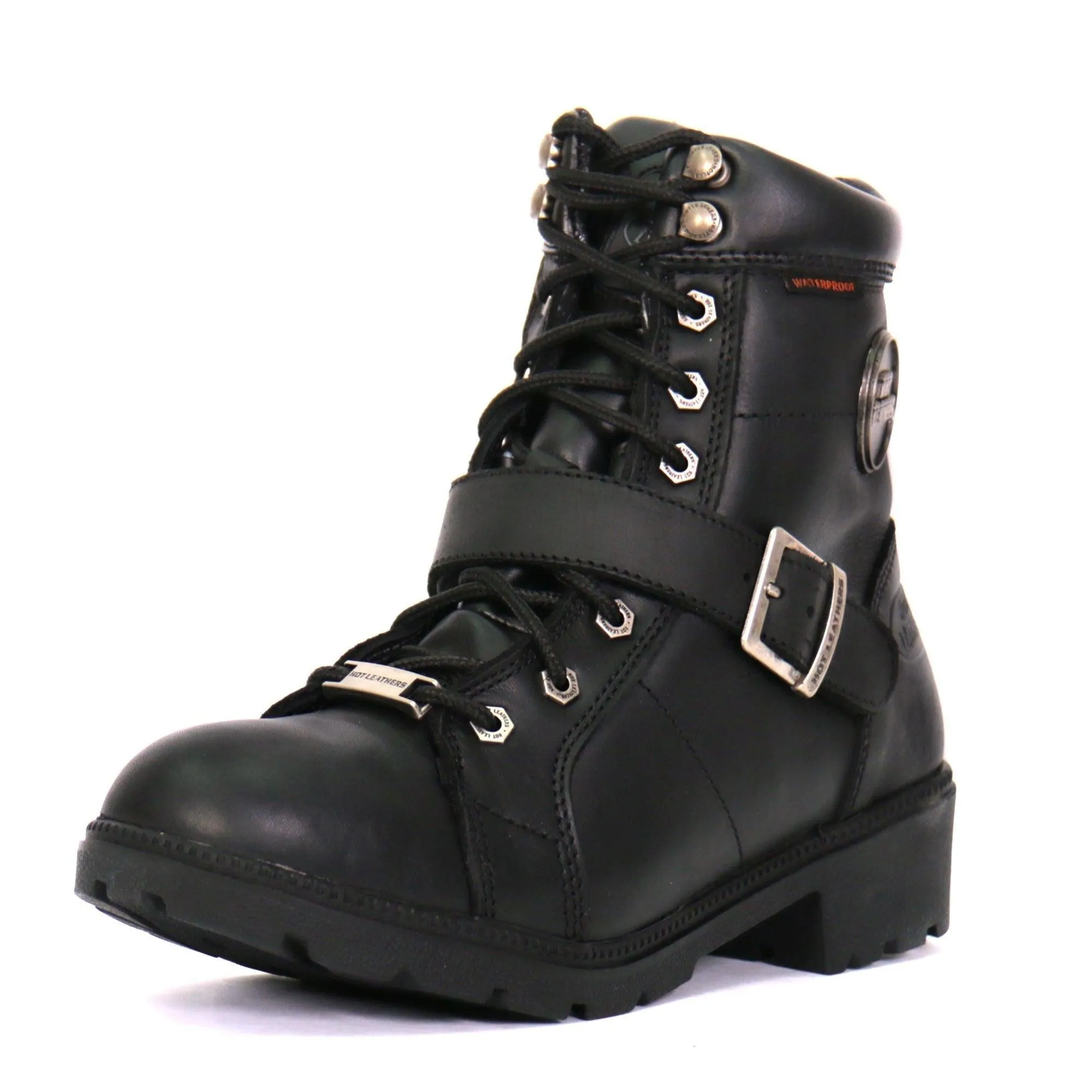 Hot Leathers Women's 6" Full Lace Front Boots With Buckle