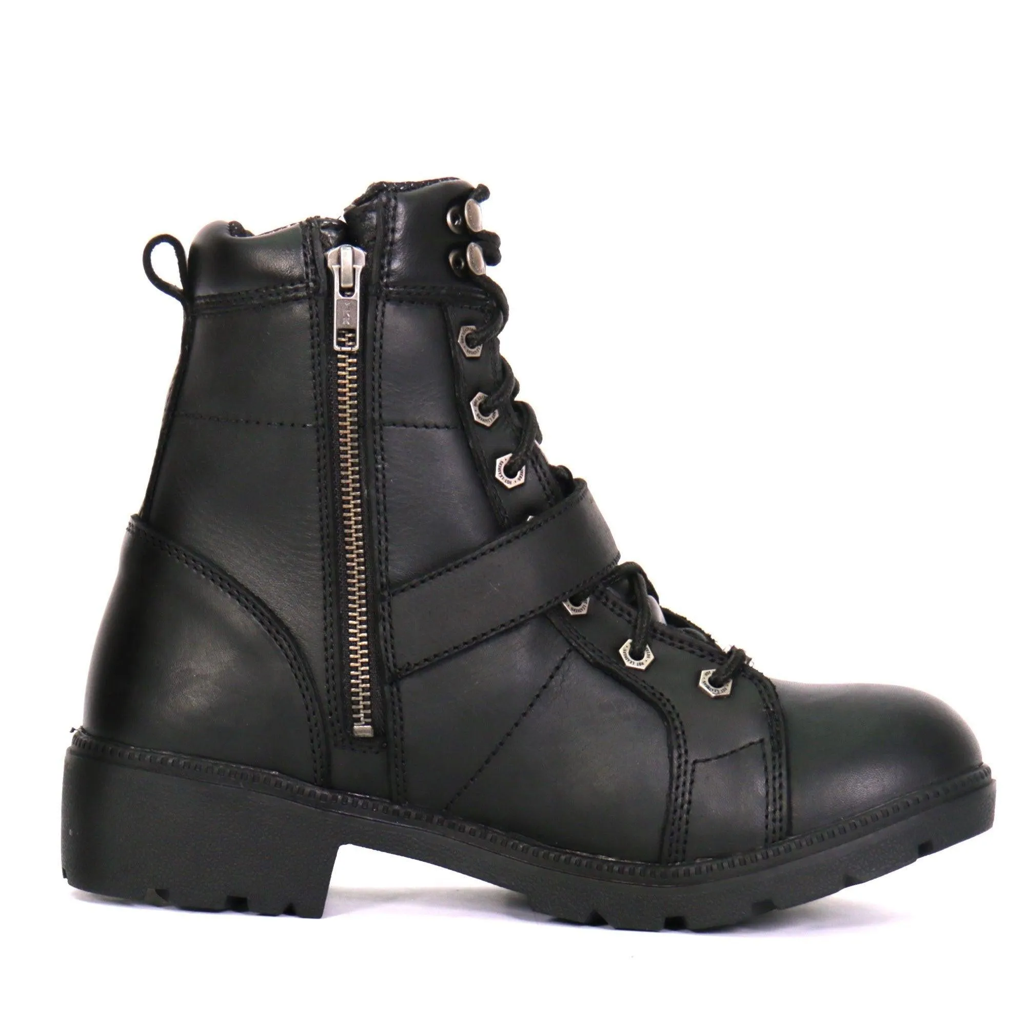 Hot Leathers Women's 6" Full Lace Front Boots With Buckle