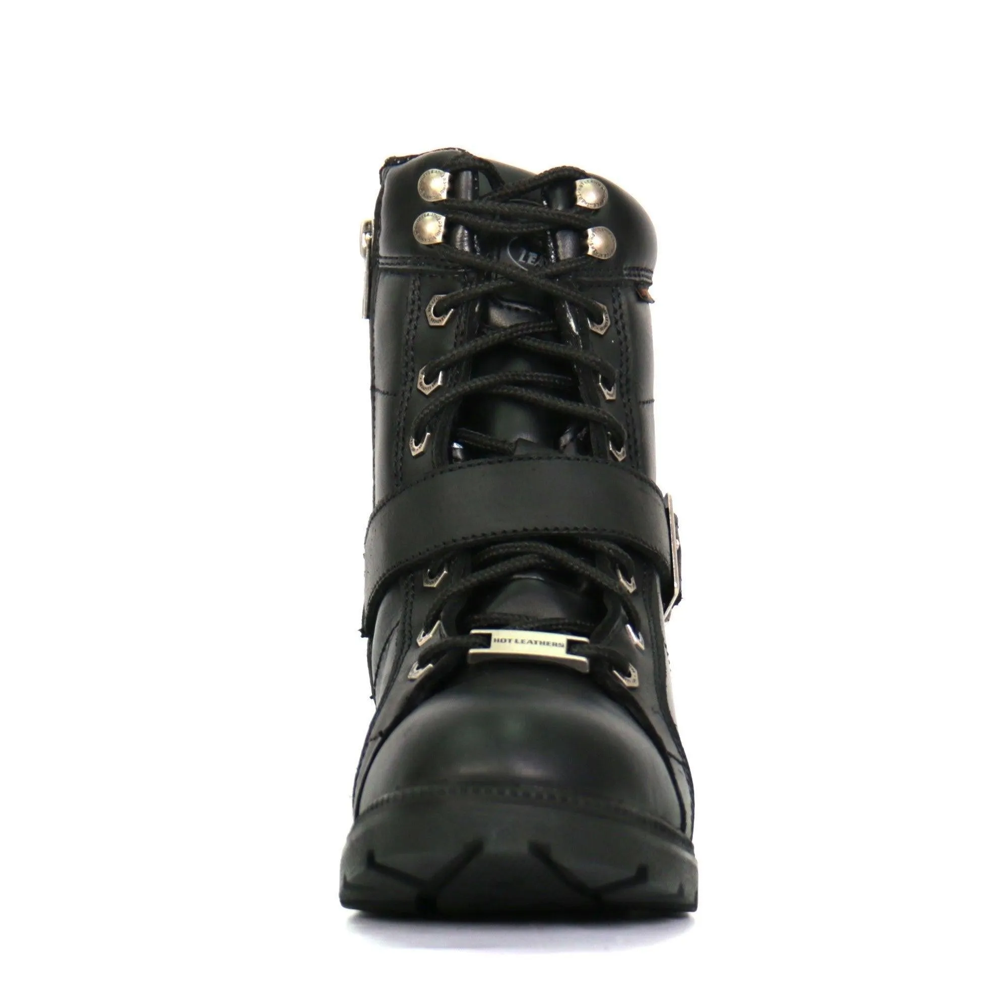 Hot Leathers Women's 6" Full Lace Front Boots With Buckle