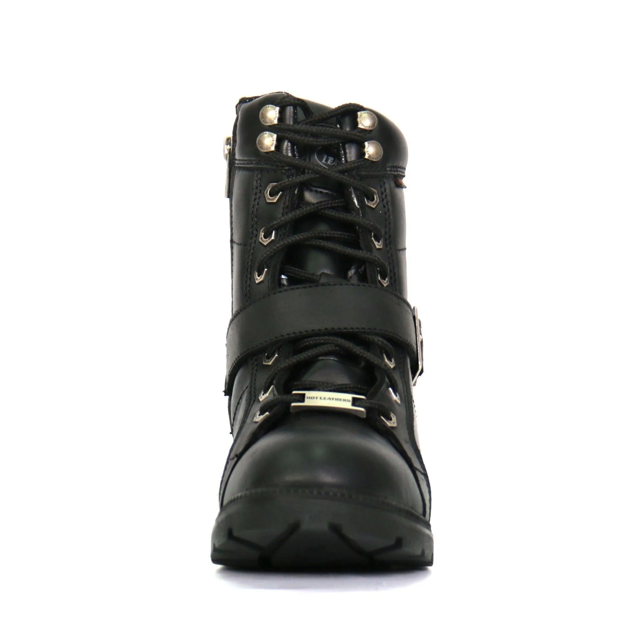 Hot Leathers Women's 6" Full Lace Front Boots With Buckle