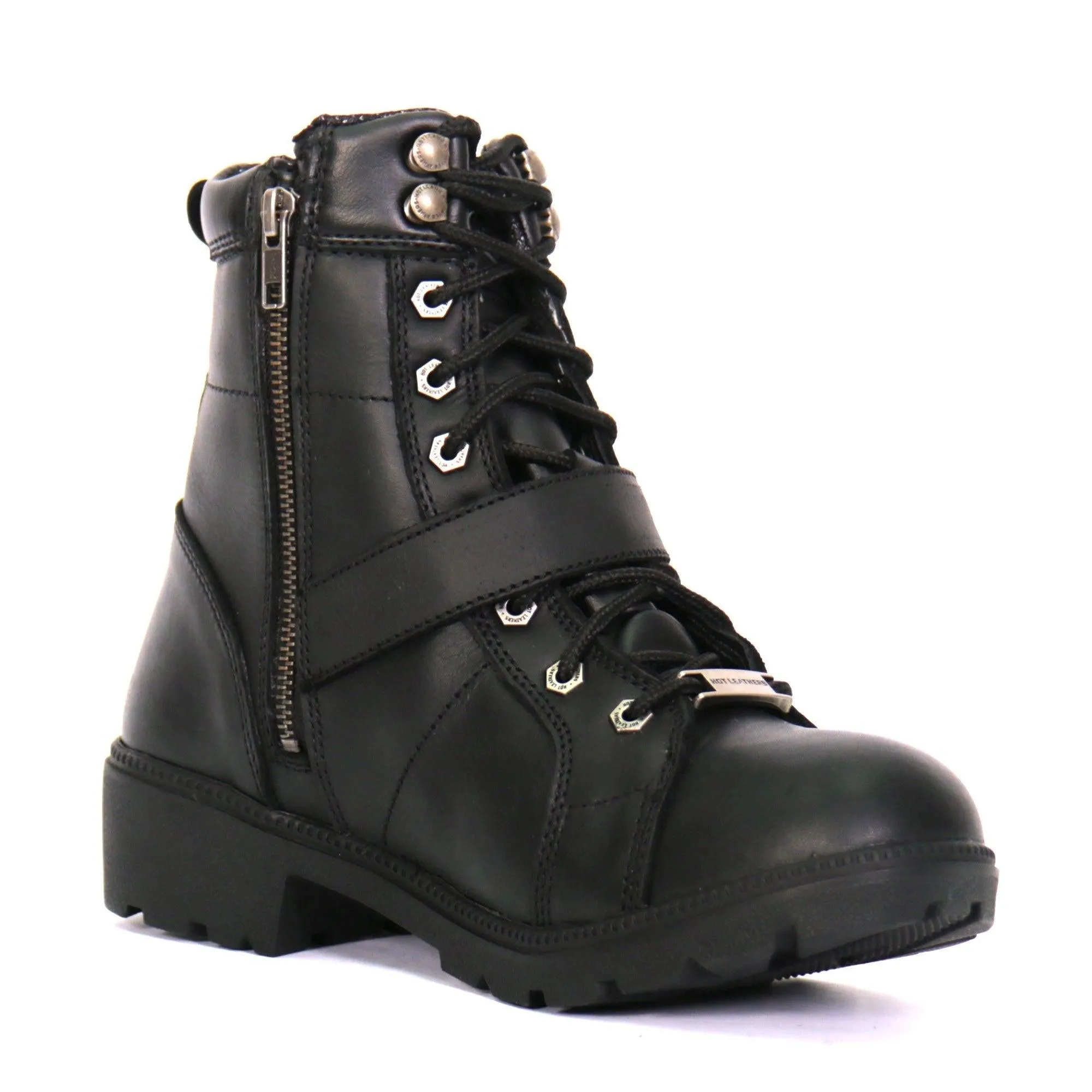 Hot Leathers Women's 6" Full Lace Front Boots With Buckle