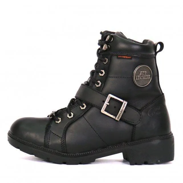 Hot Leathers Women's 6" Full Lace Front Boots With Buckle