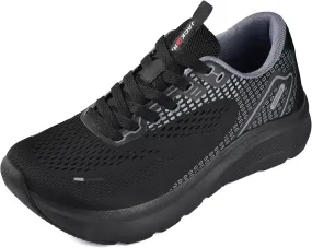 JACKSHIBO Wide Toe Box Shoes for Men Arch Support Shoes Wide Width Sneakers for Running Walking Athletic Tennis Orthopedic Plantar Fasciitis Workout Flux Footwear with Thick Cushioned Zero Drop Sole