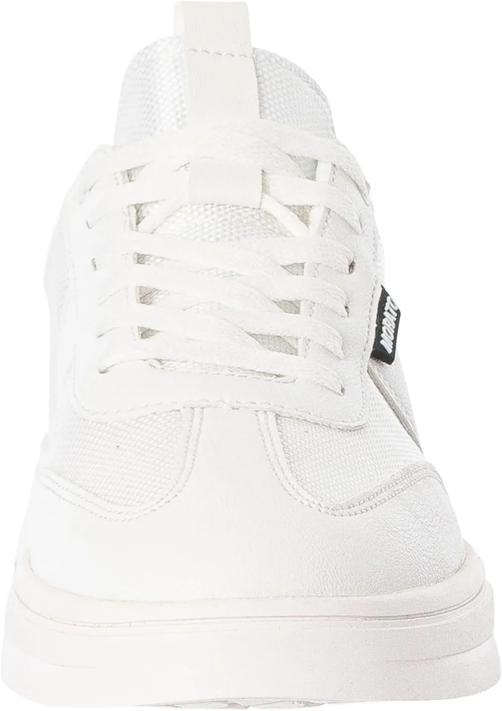 Men's Logo Tag Trainers, White/White