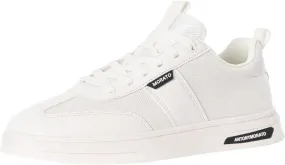 Men's Logo Tag Trainers, White/White