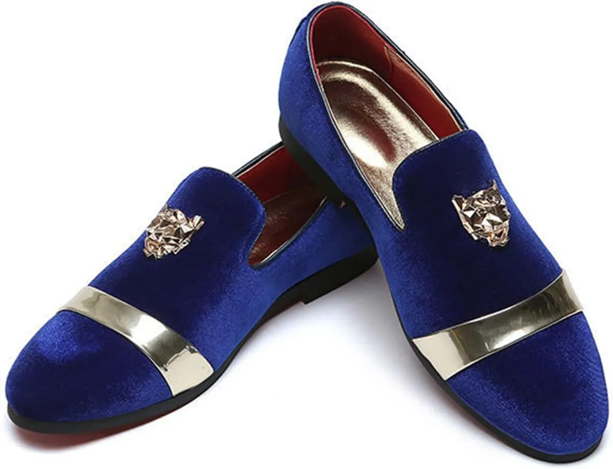 Men's Luxury Penny Loafer Slip-On Velvet Shoes Party Dancing Shoes Suede Wedding Shoes