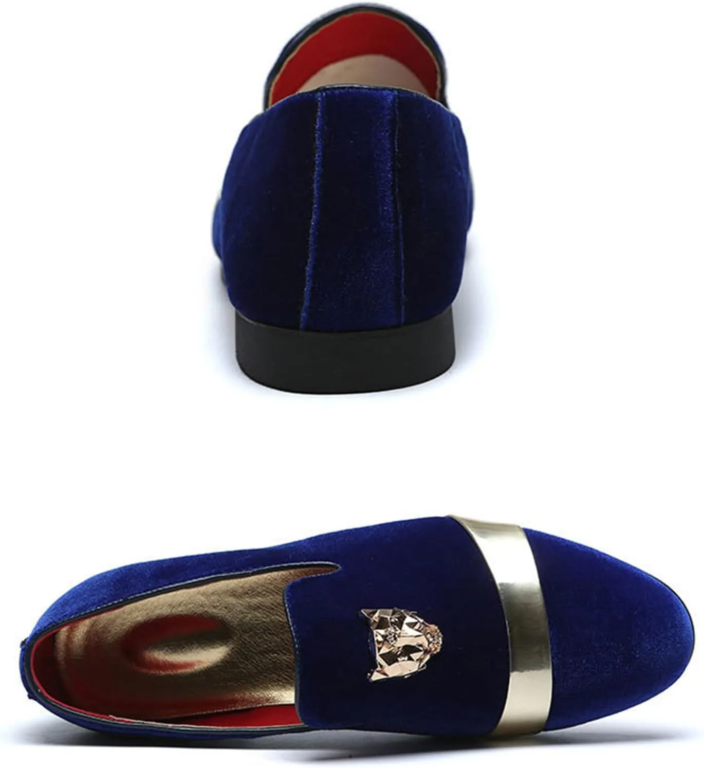 Men's Luxury Penny Loafer Slip-On Velvet Shoes Party Dancing Shoes Suede Wedding Shoes
