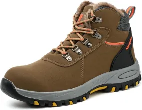 Nasogetch Steel Toe Boots for Men Women Work Boots Comfortable Lightweight Steel Toe Shoes Puncture Proof Non Slip Work Shoes Fleece-Lined
