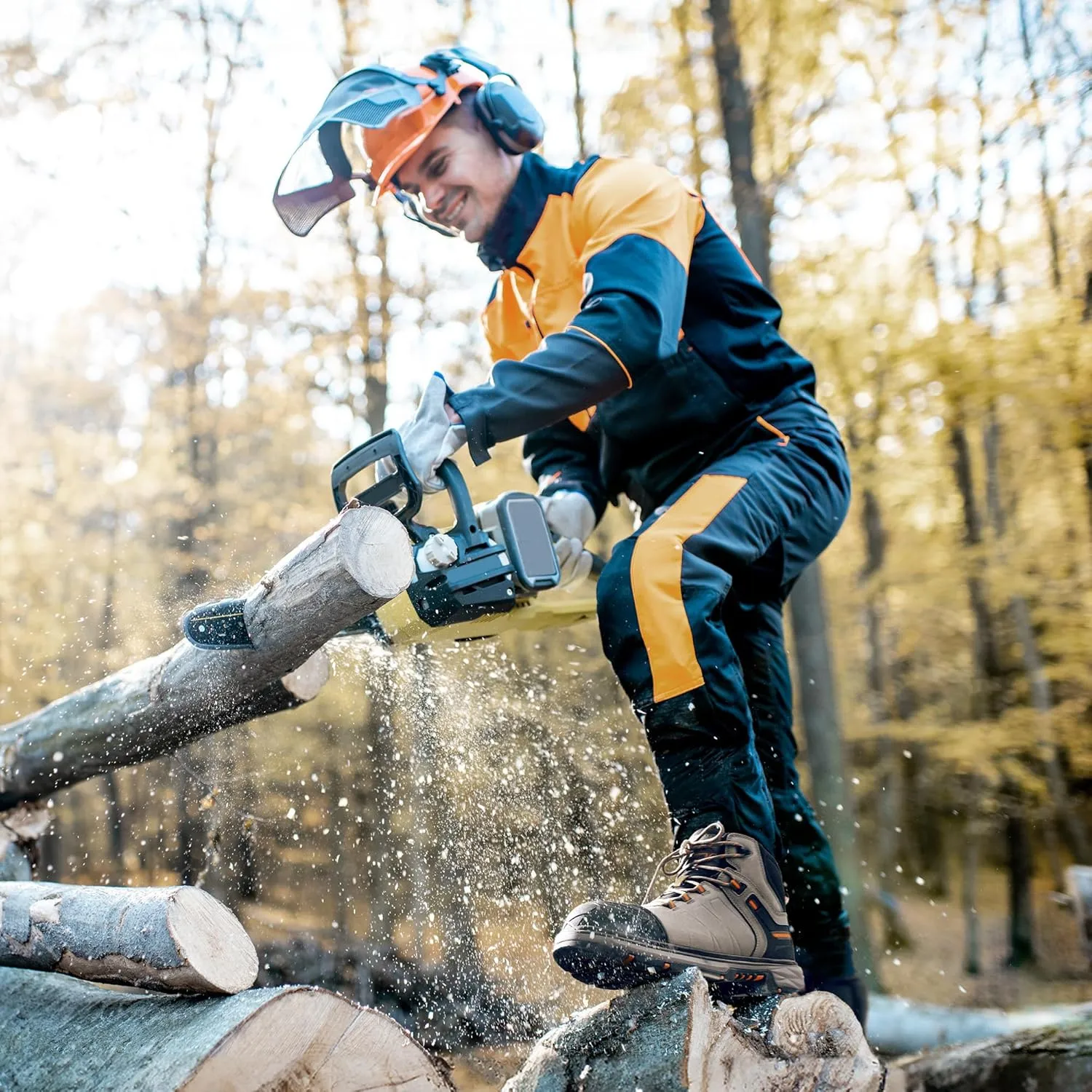 NORTIV 8 Winter Work Boots for Men Steel Toe Waterproof Construction Boots