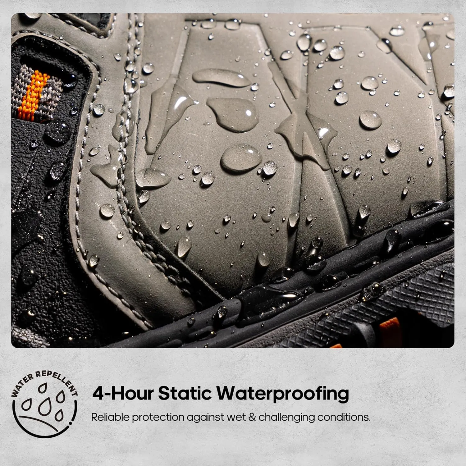 NORTIV 8 Winter Work Boots for Men Steel Toe Waterproof Construction Boots