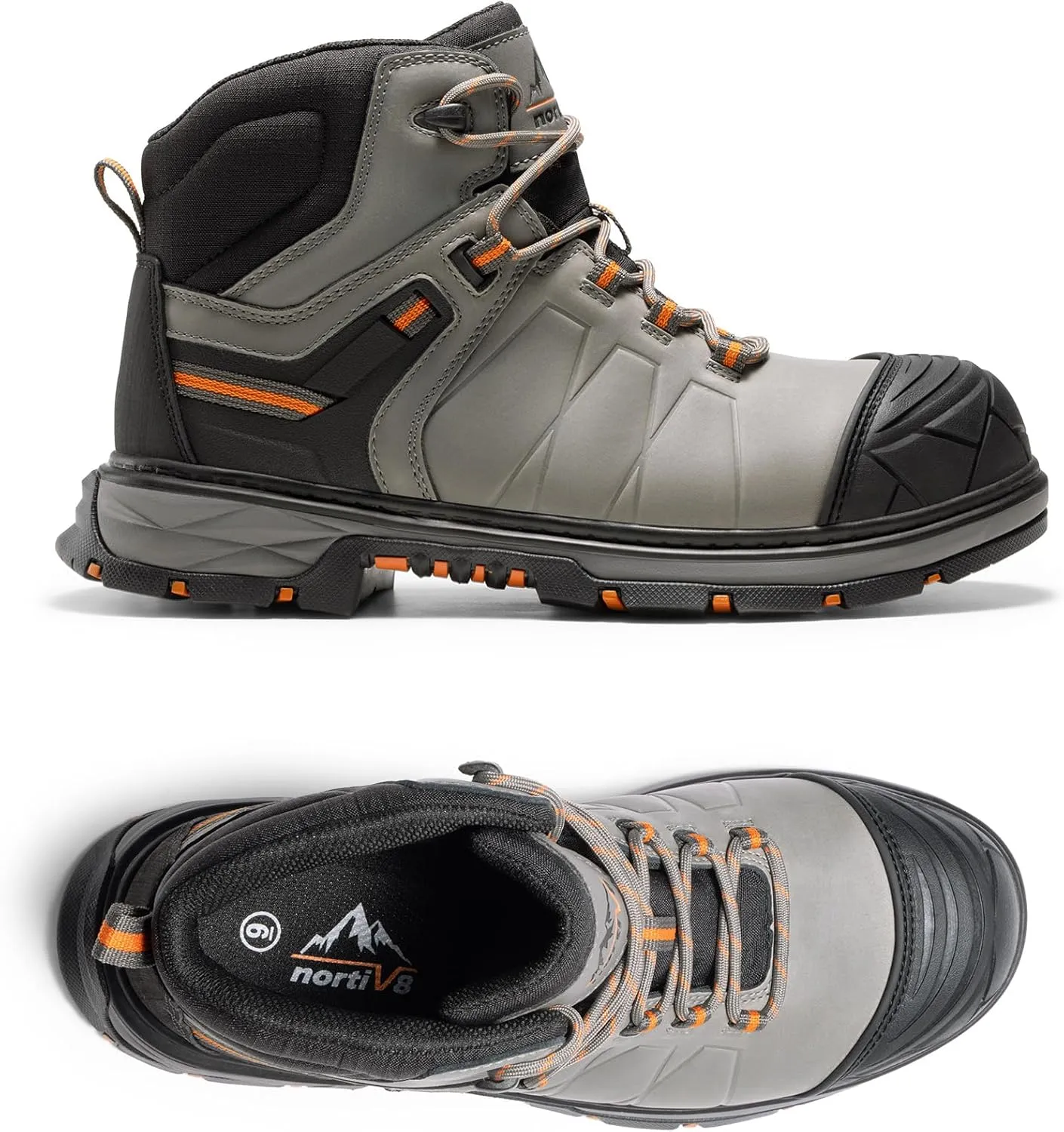 NORTIV 8 Winter Work Boots for Men Steel Toe Waterproof Construction Boots