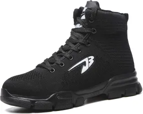ORISATCO Steel Toe Boots for Mens Womens, Lightweight Comfortable Industrial Construction Slip Resistant Winter Work Safety Shoes
