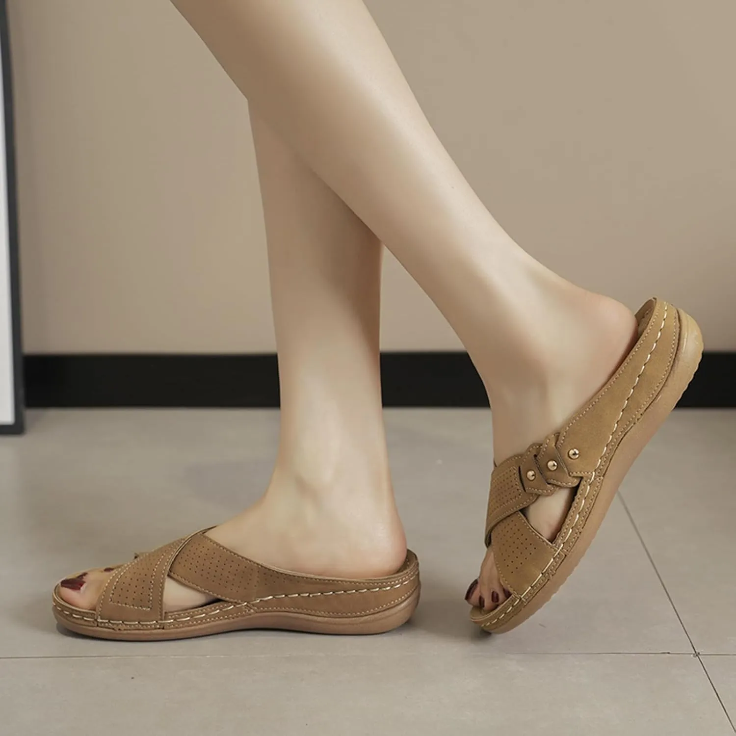 Orthopedic Sandals for Women Comfortable Wedge Slippers Arch Support Platform Sandals Summer Dressy Flip Flop Shoes2