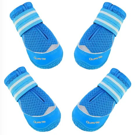 QUMY Dog Shoes for HOT PAVEMENT - Blue