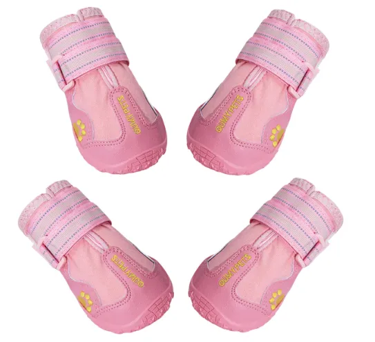 QUMY Dog Shoes for Medium Large Breed - Pink