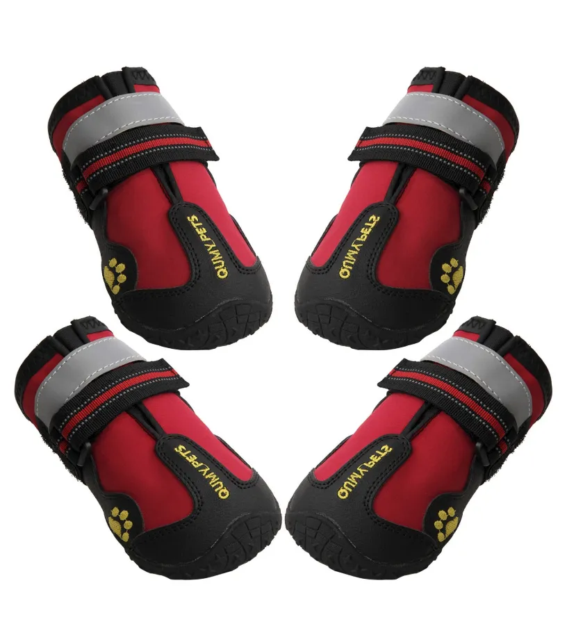 QUMY Dog Shoes for Medium Large Breed - Pink