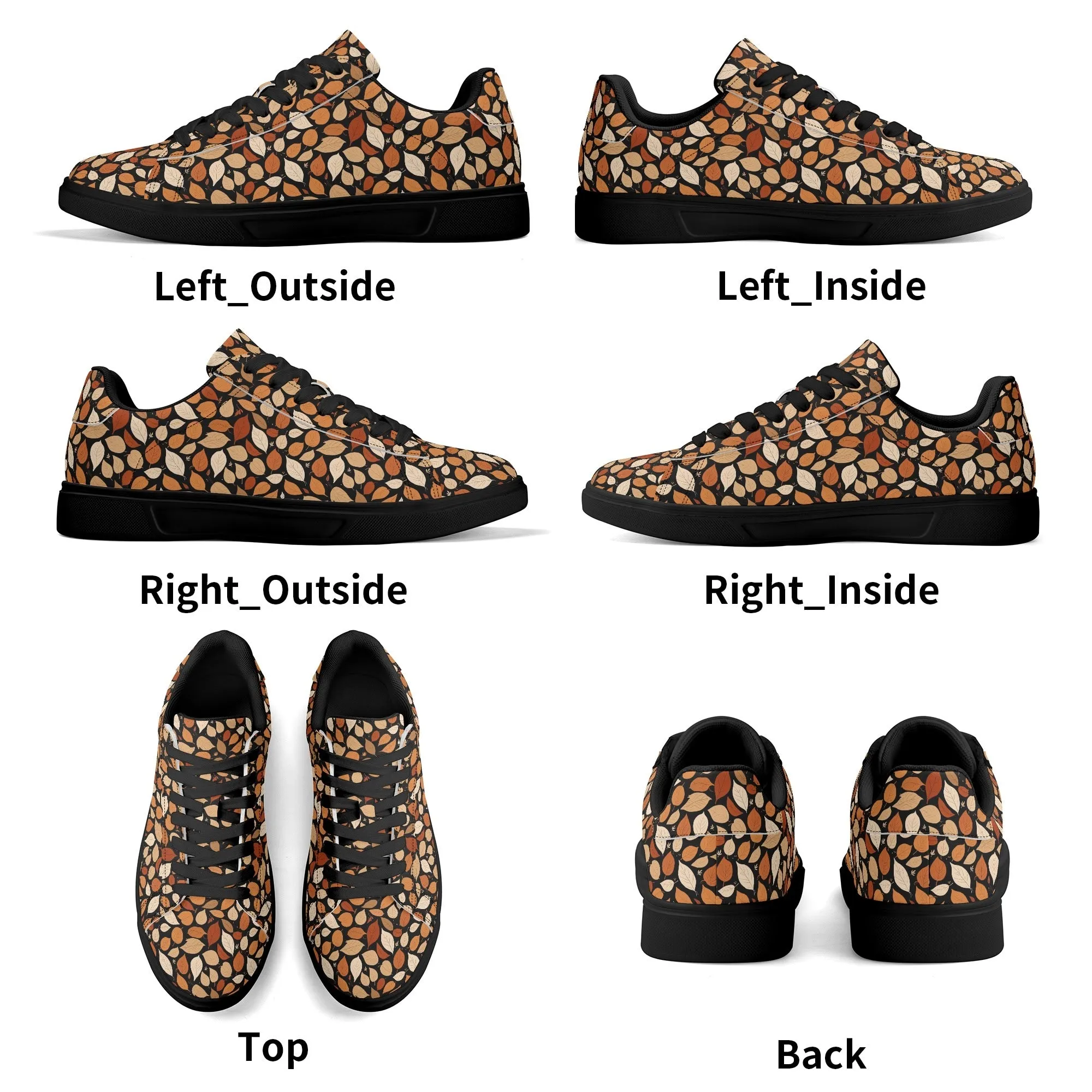 Red Leaves Adult Lightweight Brand Low Top Leather Shoes