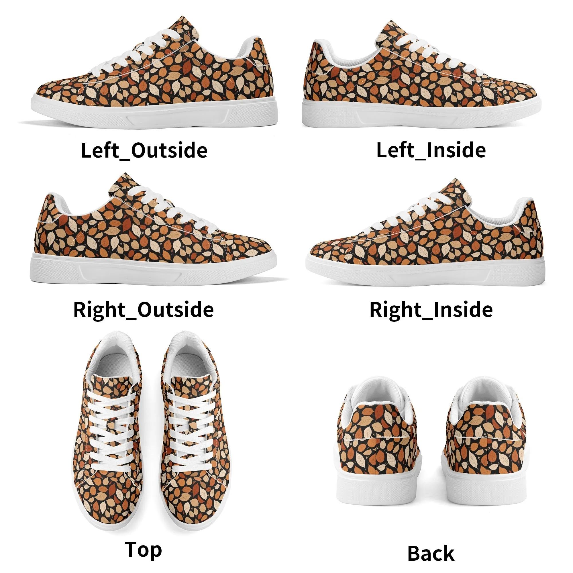 Red Leaves Adult Lightweight Brand Low Top Leather Shoes