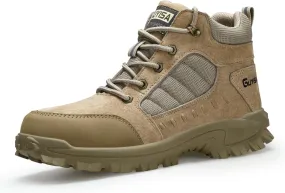 Steel Toe Boots for Men Indestructible Construction Steel Toe Work Shoes Breathable Lightweight High Top Safety Work Boots for Men.