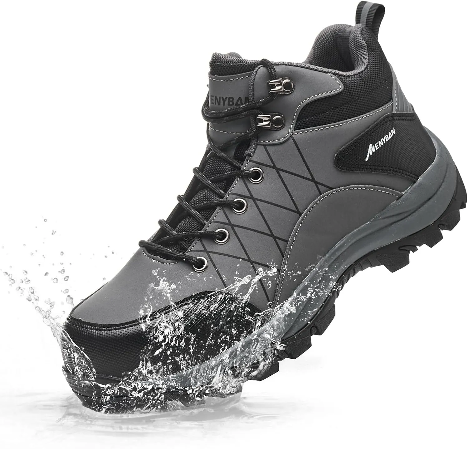 Steel Toe Boots for Men Waterproof Wide Width Slip Resistant Safety Toe Sneakers Puncture Proof Durable Construction Work Shoes for Outdoor Industrial Use