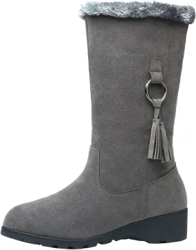Winter Boots for Women Waterproof Winter Boots Athletic Insulated Fur Boots Platform Plush Lined Snow Boots Womens Work Boots