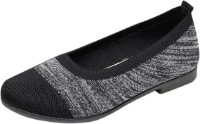 Women Walking Shoes Woven Orthopedic Soft Arch Support Breathable Sneakers Lightweight Slip On Mesh Flat Shoes