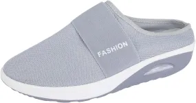 Women's Backless Walking Sneakers Summer Slip-on Slip On Shoes Women Loafers Black Casual Shoes High Top Sneakers Steel Toe Tennis Shoe Trainers Shoe