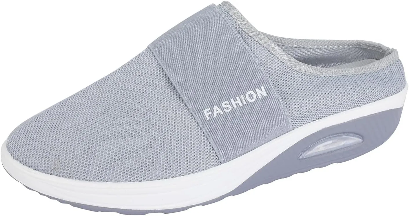 Women's Backless Walking Sneakers Summer Slip-on Slip On Shoes Women Loafers Black Casual Shoes High Top Sneakers Steel Toe Tennis Shoe Trainers Shoe