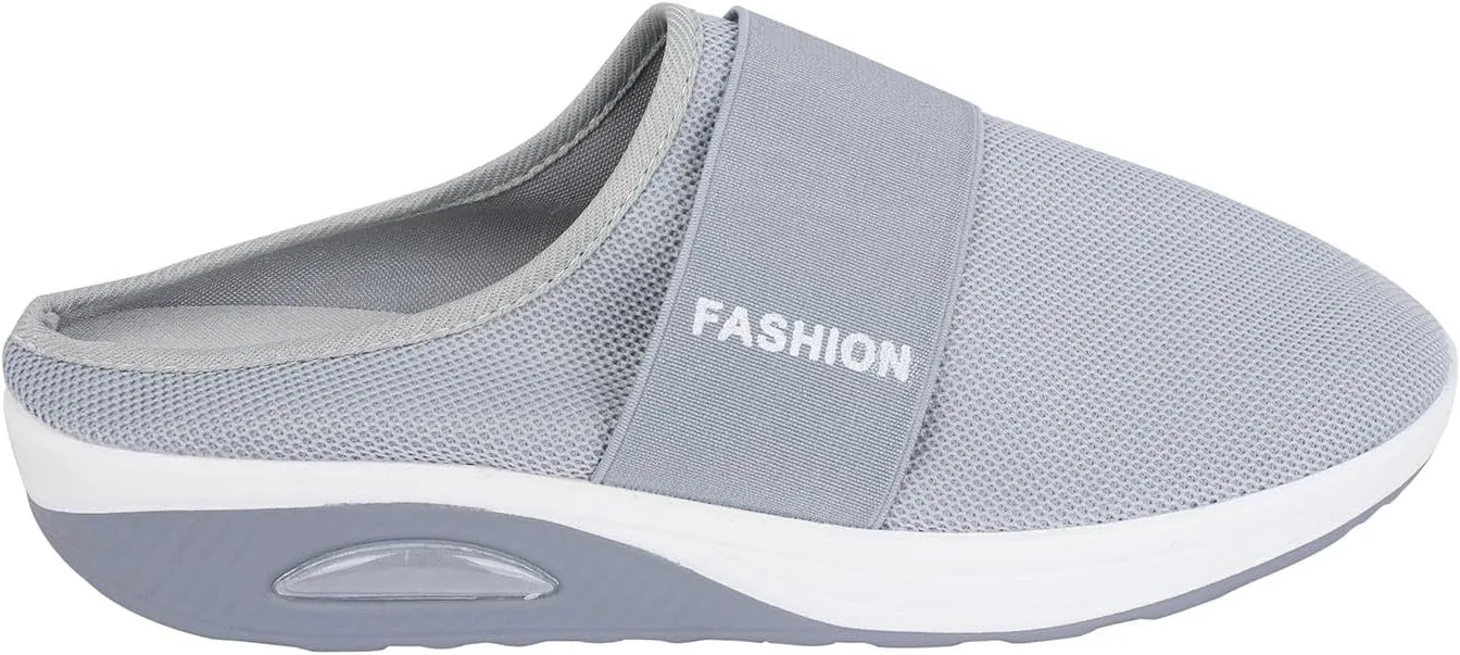 Women's Backless Walking Sneakers Summer Slip-on Slip On Shoes Women Loafers Black Casual Shoes High Top Sneakers Steel Toe Tennis Shoe Trainers Shoe