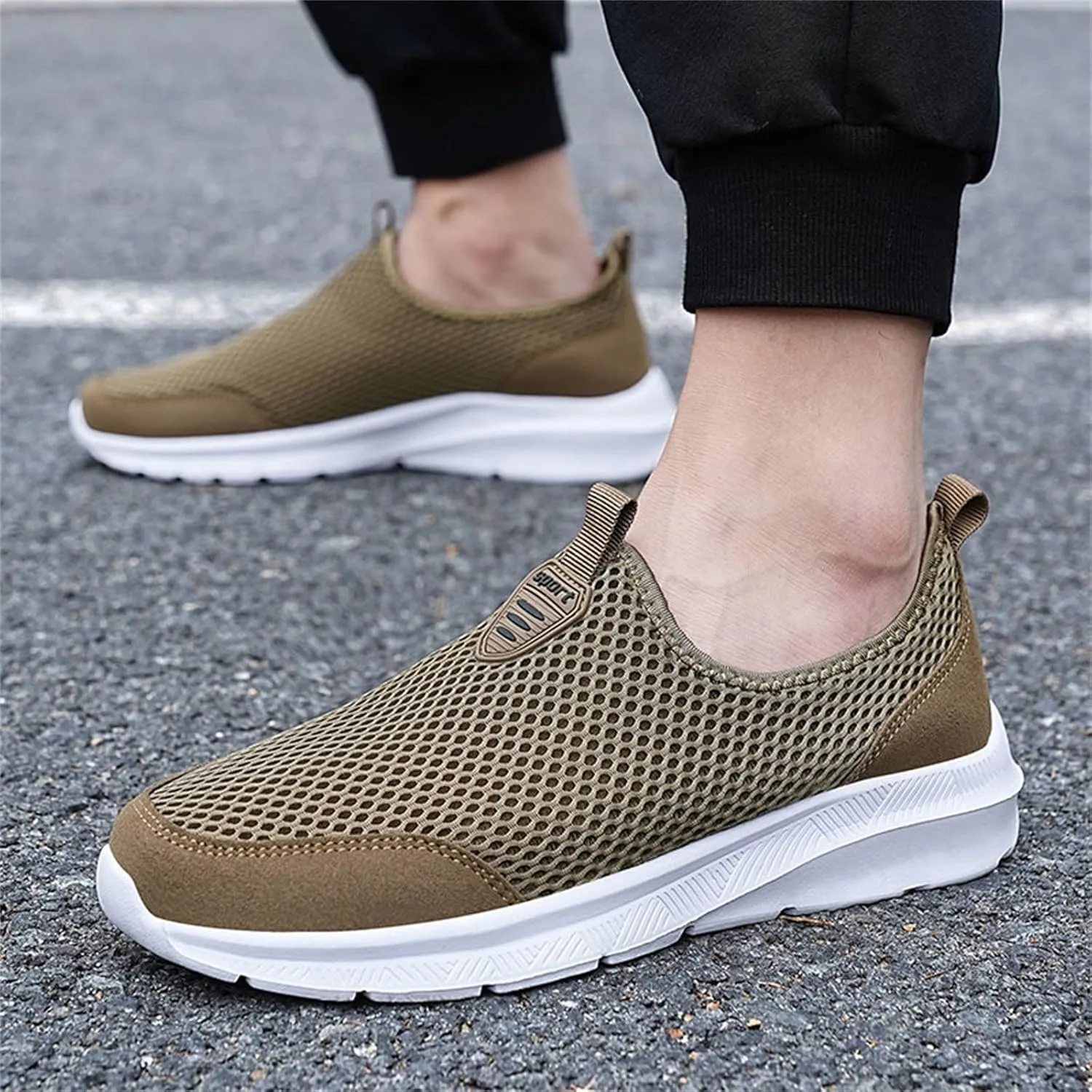 Women's Fashion Sneaker Non Slip Work Wide Comfortable Slip Resistant Work Shoes Slip On Walking Shoes for Women Womens Comfortable Loafers Mens Walking Sneakers