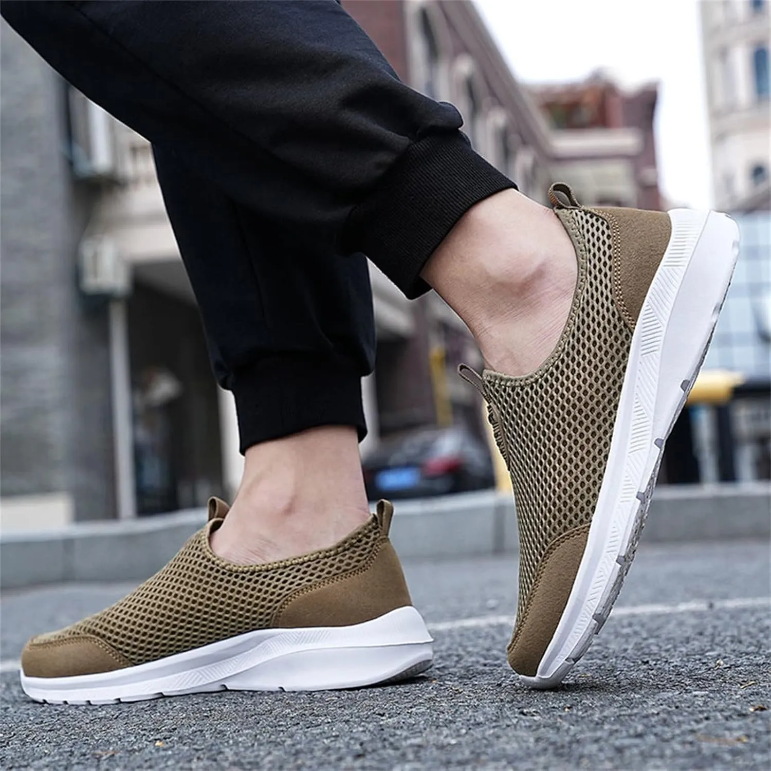 Women's Fashion Sneaker Non Slip Work Wide Comfortable Slip Resistant Work Shoes Slip On Walking Shoes for Women Womens Comfortable Loafers Mens Walking Sneakers