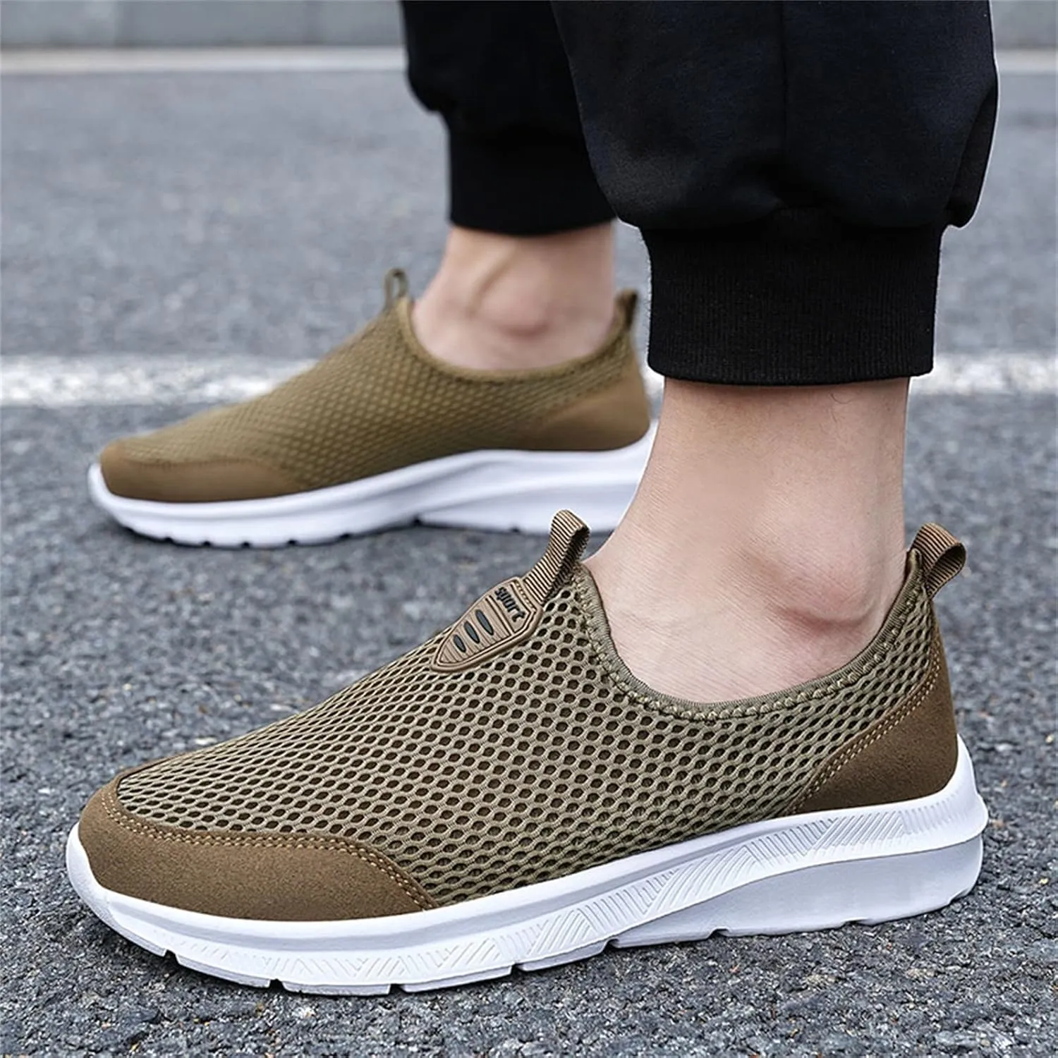 Women's Fashion Sneaker Non Slip Work Wide Comfortable Slip Resistant Work Shoes Slip On Walking Shoes for Women Womens Comfortable Loafers Mens Walking Sneakers