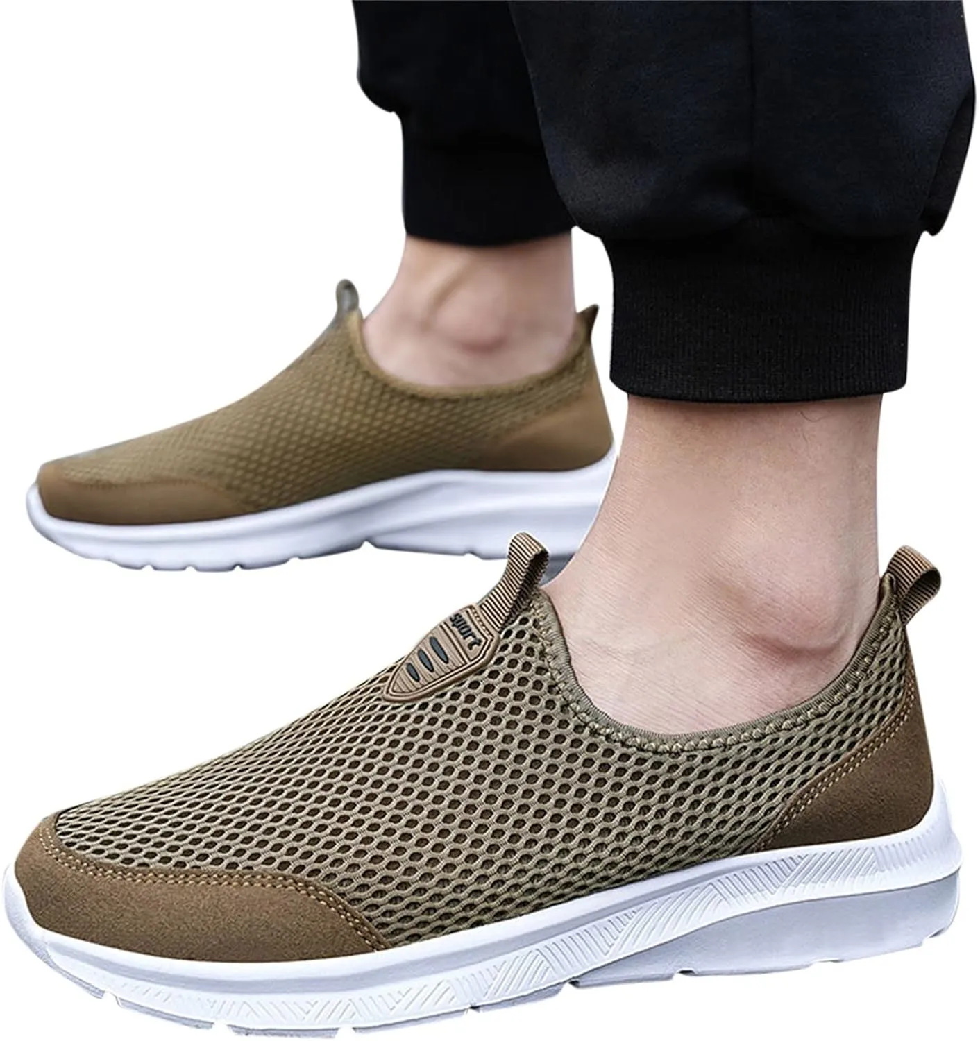 Women's Fashion Sneaker Non Slip Work Wide Comfortable Slip Resistant Work Shoes Slip On Walking Shoes for Women Womens Comfortable Loafers Mens Walking Sneakers