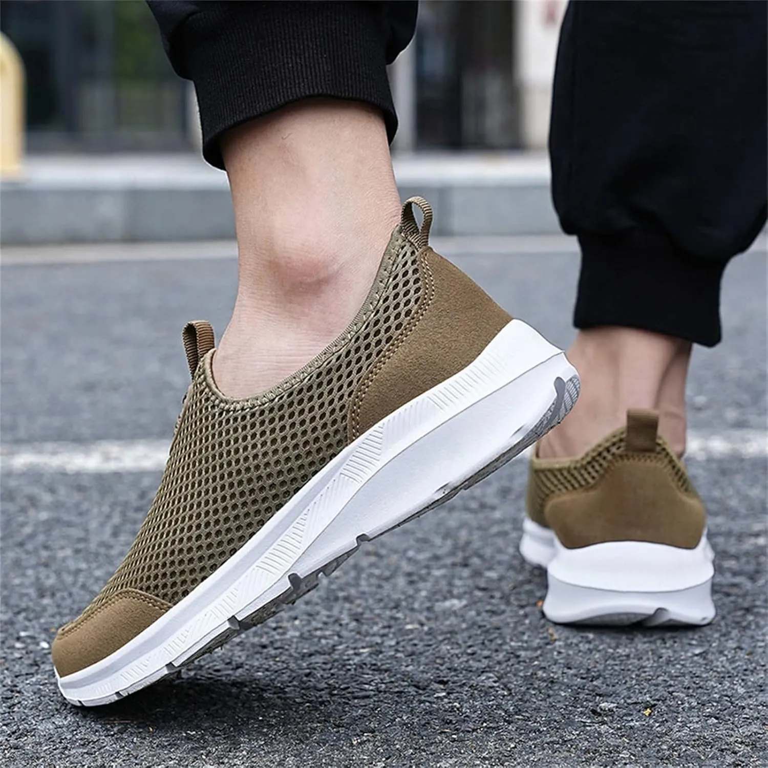 Women's Fashion Sneaker Non Slip Work Wide Comfortable Slip Resistant Work Shoes Slip On Walking Shoes for Women Womens Comfortable Loafers Mens Walking Sneakers