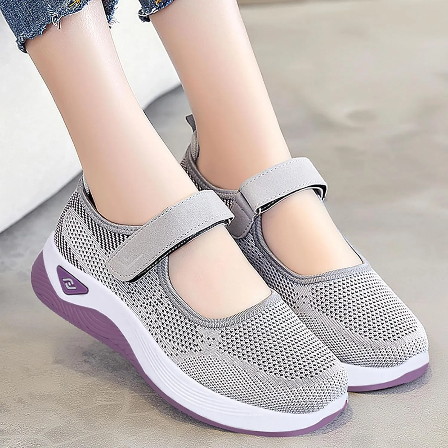 Women's Fashion Sneaker Non Slip Work Wide Comfortable Slip Resistant Work Shoes White Walking Shoes Women Black Loafer Shoes for Women Ladies Slip On Sneakers