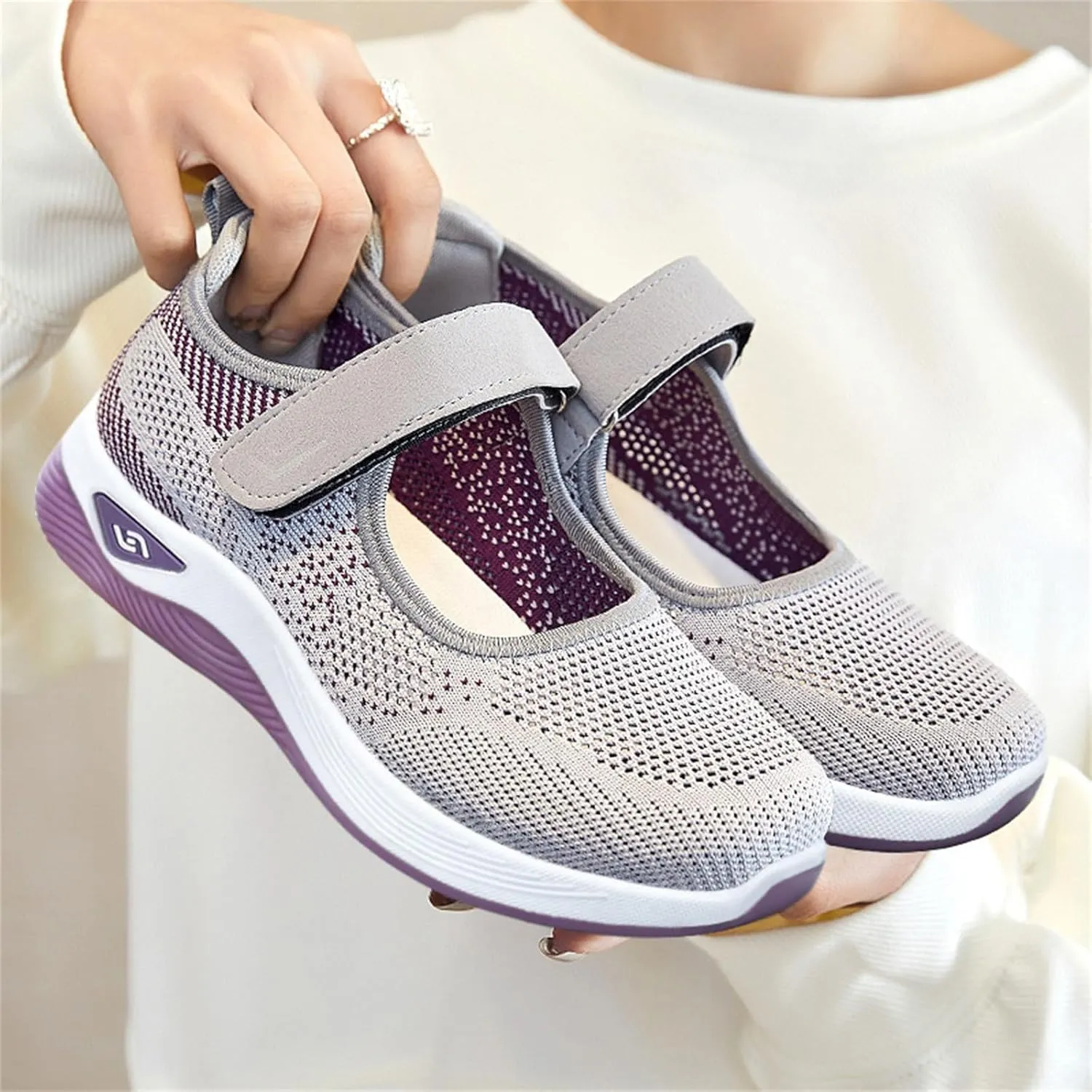 Women's Fashion Sneaker Non Slip Work Wide Comfortable Slip Resistant Work Shoes White Walking Shoes Women Black Loafer Shoes for Women Ladies Slip On Sneakers
