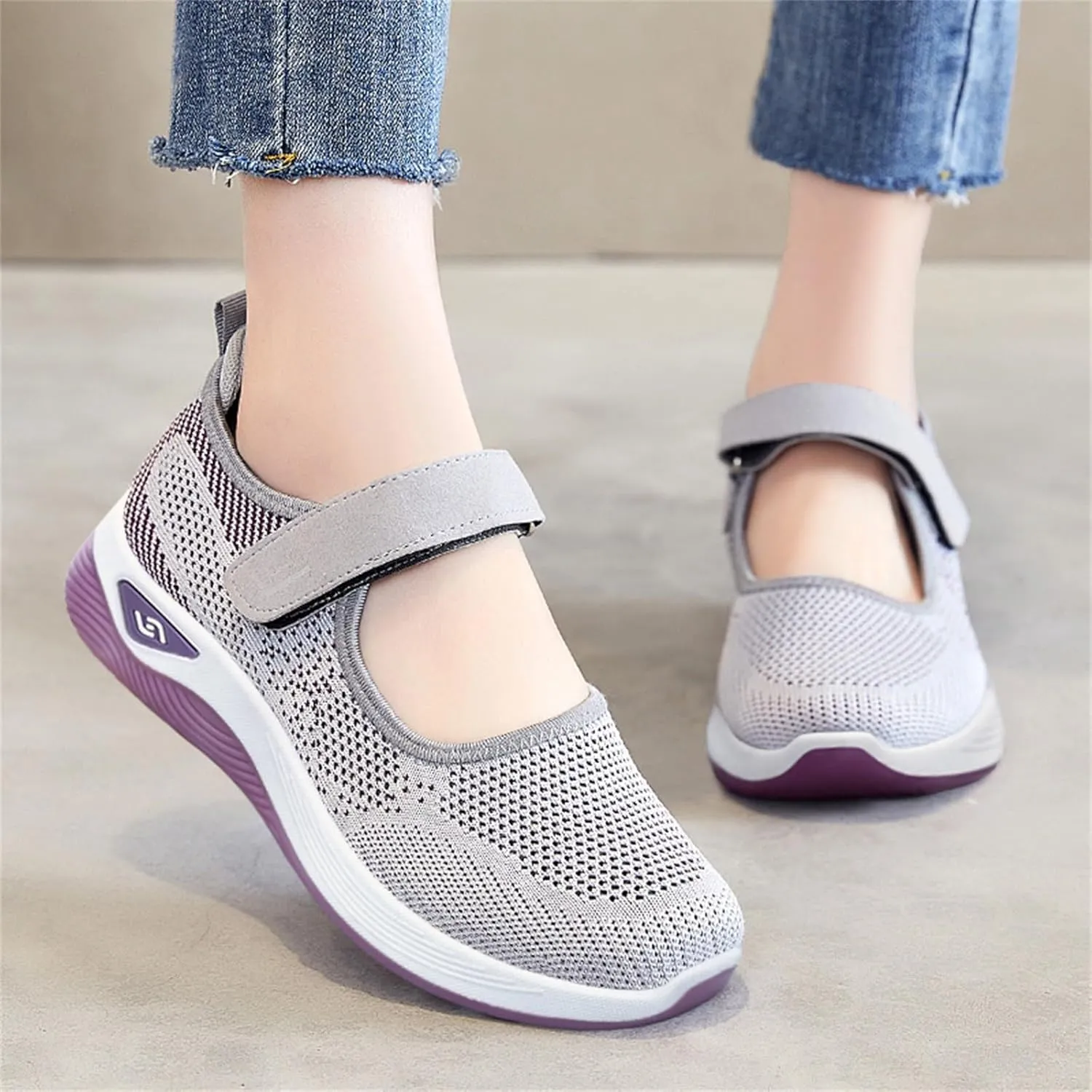 Women's Fashion Sneaker Non Slip Work Wide Comfortable Slip Resistant Work Shoes White Walking Shoes Women Black Loafer Shoes for Women Ladies Slip On Sneakers