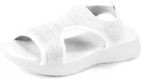 Women's Sandals Arch Support Wedge Sandals Orthopedic Walking Sandals Summer Open Toe Ankle Strap Shoes